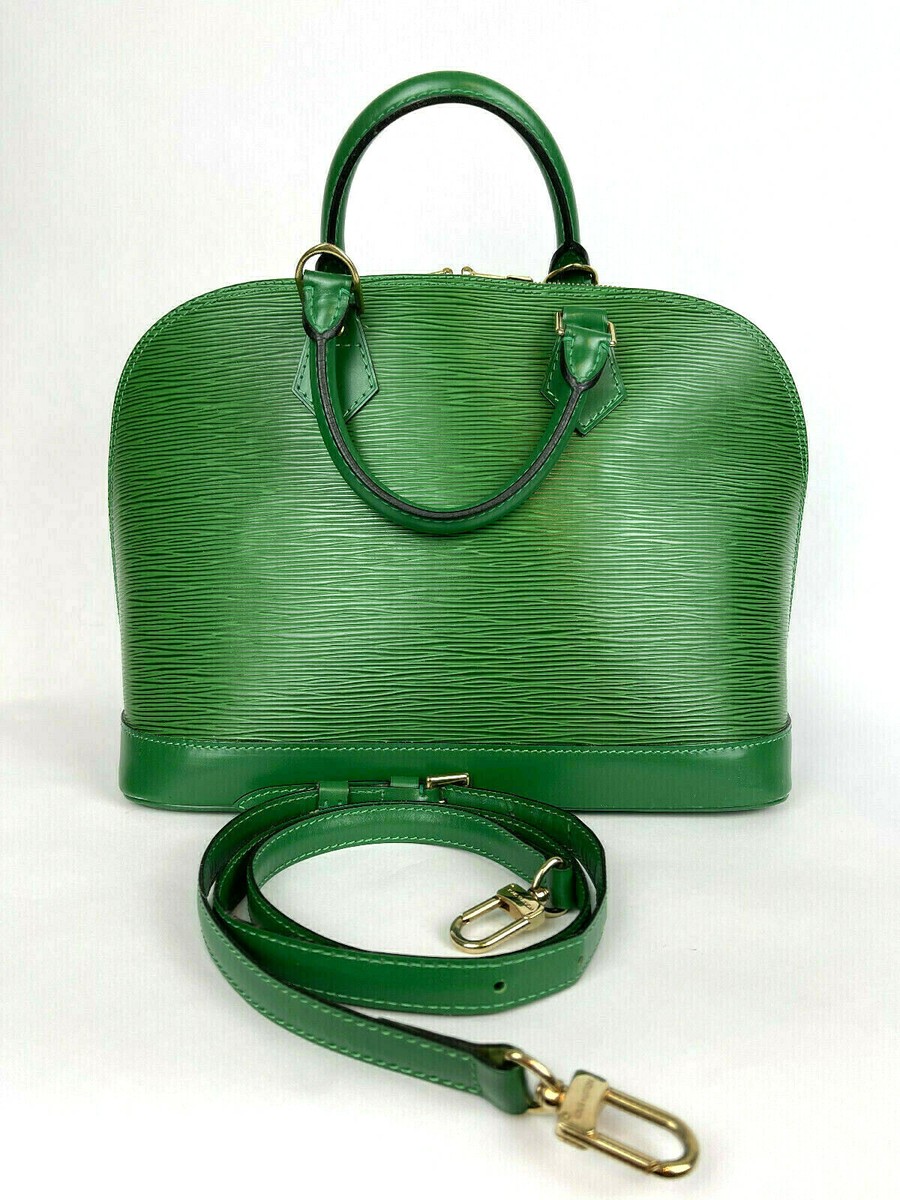 Louis Vuitton Alma Epi Leather Borneo Green Handbag | eBay
