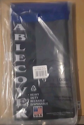 Tablemate 549BK 54'' x 108'' Table Set Plastic Rectangular Table Covers (6/PK) New
