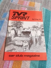 TVR Sprint Magazine No33 August 1978  Grantura Vixen 3000M 3000S Griffith Tuscan