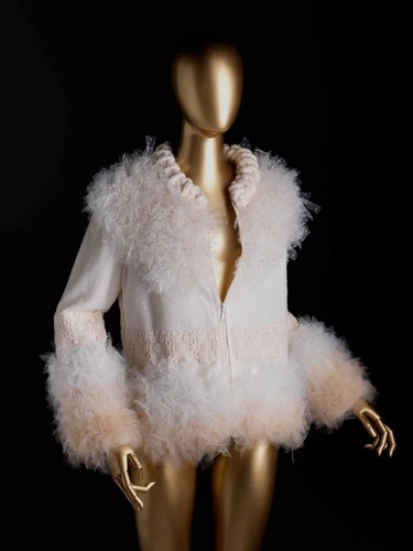 Eco Pelliccia Ecologica in Tulle Giubbotto Giacca Elegante Abbigliamento Lusso - Picture 6 of 24