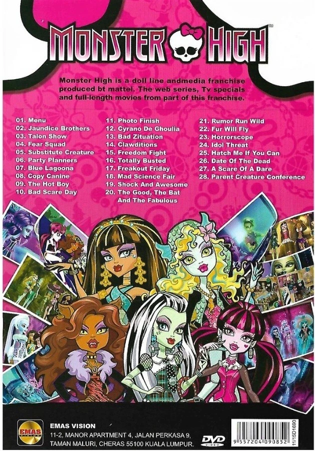 Monster High TV Series Episode 1-27 DVD Children Animated Web English Version - Image 2 of 4