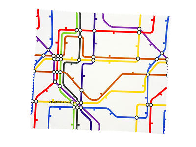 Premium Quality Microfibre GoOpticians Underground Map Lens Cleaning Cloths