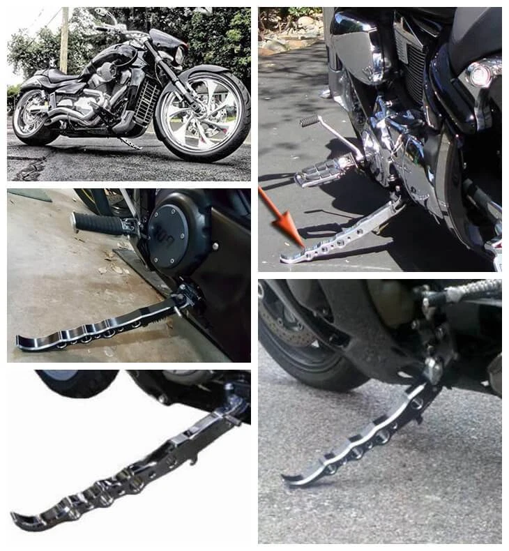 Chrome Billet Aluminum Kick Side Stand 06 - 2024 Suzuki Boulevard M109 R NEW USA - Image 3 of 3