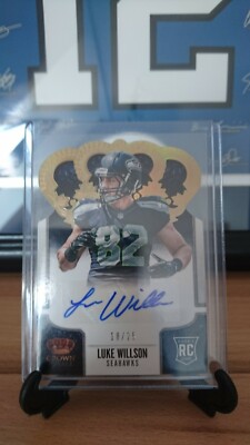 2013 Panini Crown Royale TE Luke Willson #82 Auto RC Nr.18/25 Seattle Seahawks 