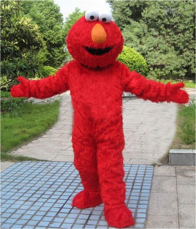 Sesame Street Elmo Monster Mascot Costume Suit Party Fancy Dress Adult New