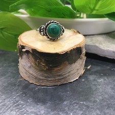 Malachite Handmade Gemstone Ring 925 Silver Plated New Free Ship Size 6 5170