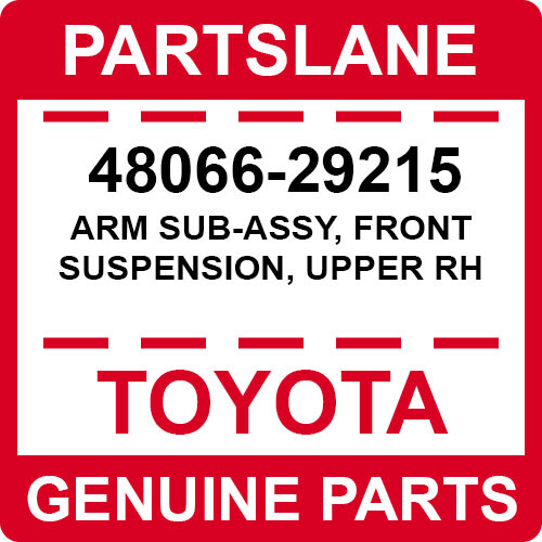 48066-29215 Toyota OEM Genuine ARM SUB-ASSY, FRONT SUSPENSION  