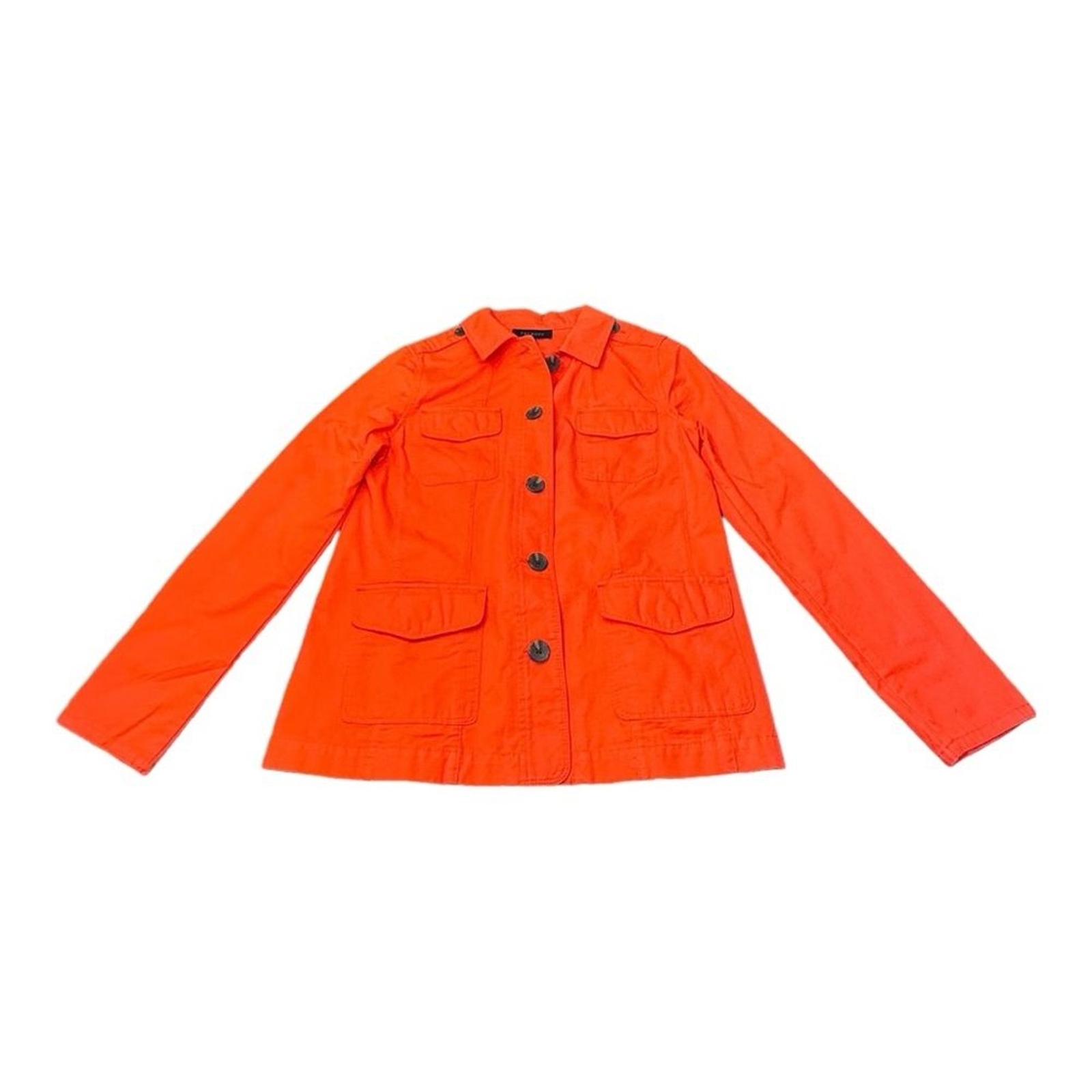 Talbots Jacket 100% Cotton Collared Button Front … - image 1