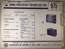 SAMS PHOTOFACT FOLDER SET NO. 975, 1968, SCHEMATICS & SERVICE MANUALS