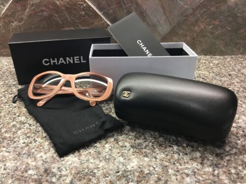 CHANEL 4208 Pink Cat Eye Design Sunglasses Italy 56□21 140 Used