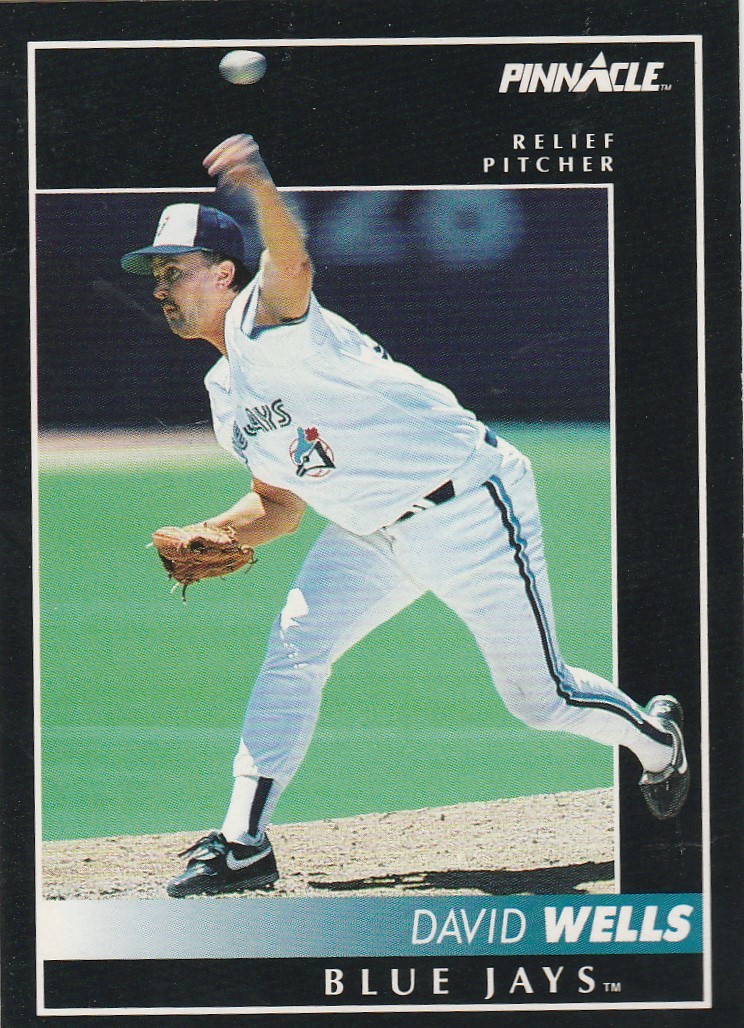 FREE SHIPPING-MINT-1992 PINNACLE #431 DAVID WELLS BLUE JAYS