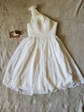 Light In The Box One Shoulder Ivory Kneelength Wedding Dress Size 4
