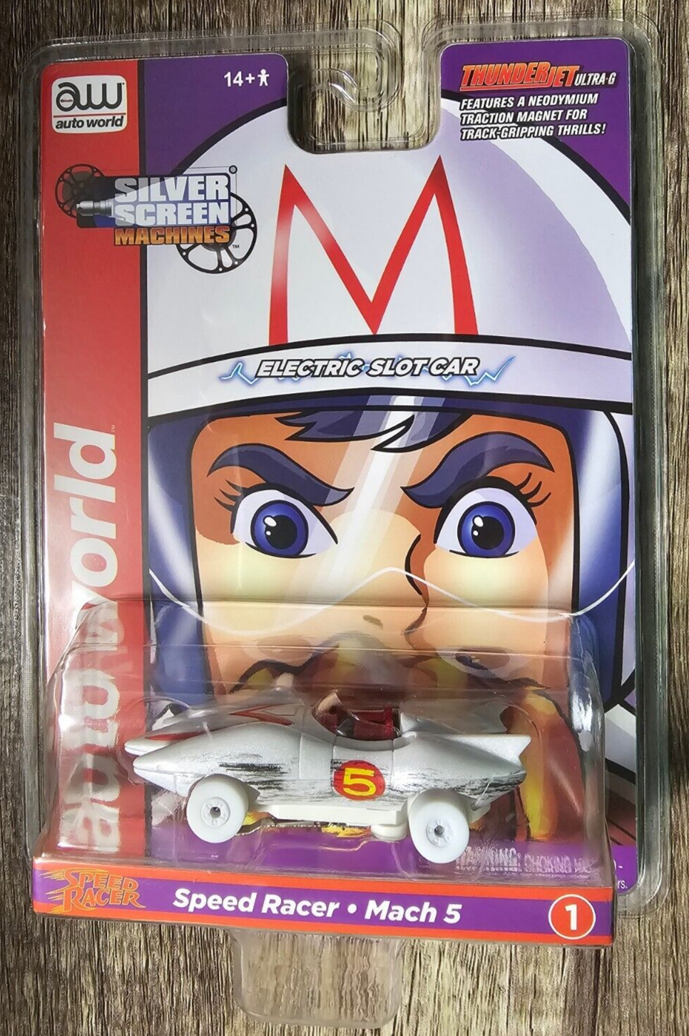 Autoworld HO Slot Car Speed Racer Mach 5 Worn Look iWheels Special Edition New