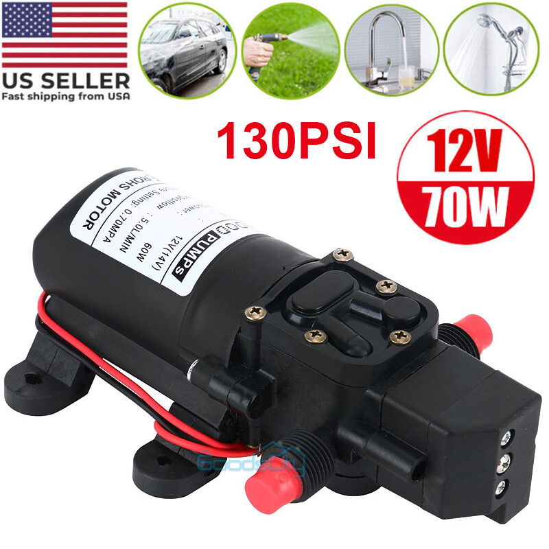 Fresh Water Pump 12V DC 70W 130 PSI Self Priming Pump for Boat 