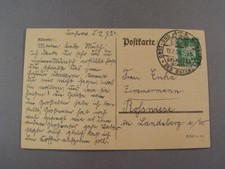 Postkarte OBST UND WEINSTAD DES OSTENS, Grünberg Schlesien, 1924, Adler 5 Pf