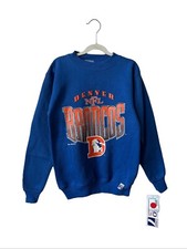 vintage denver broncos sweatshirt youth size medium 10-12 NOS NWT 90s USA made