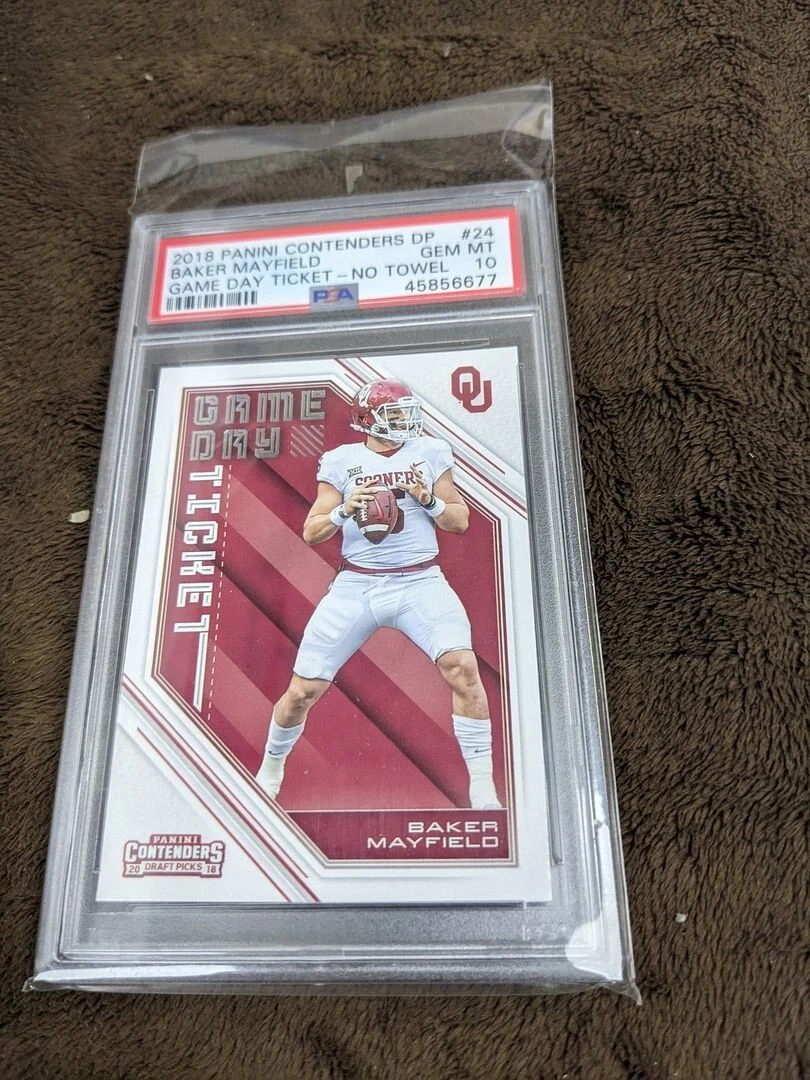 Baker Mayfield Panini Contenders Draft Picks Game Day Ticket #24 No Towel