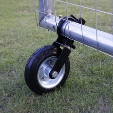 6" Heavy Duty Farm Gate Wheel, Black, 1 Pack