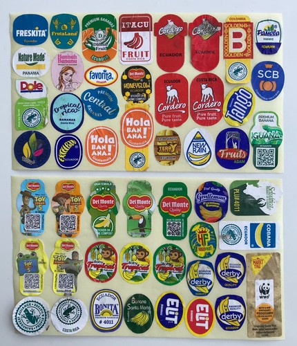 Banana Only Fruit Stickers Labels Collection Job Lot Dole Del Monte Toy Story 5