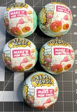 NEW LOT of 5 SEALED MGA's Mini Verse Make It Mini Food - Series 3