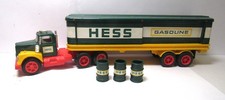1976 HESS Toy Truck + 3 Barrels in Original Box and Working Lights