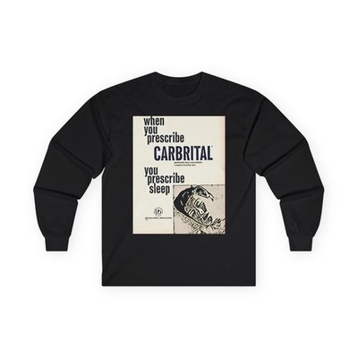 Carbrital Retro Pharma Graphic Print Long Sleeve Unisex Tee Shirt Ultra Cotton