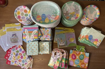 Buffet Dessert NEW Table Easter Paper Plates Napkins Party Supplies HUGE LOT bag