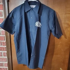 Red Kap Work Shirt Snap Welch's Company Logo Large Blue Image Plus Button Up