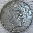 1935S Silver Peace Dollar Uncertified Very Fine Plus Circulated Condition