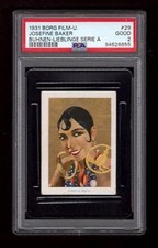 PSA 2  JOSEPHINE BAKER  1931 Borg Card #29 THE ONLY ONE EVER GRADED 1/1