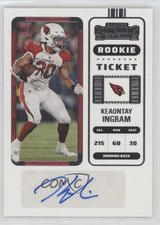 2022 Panini Contenders Rookie Ticket Keaontay Ingram #244 Auto 00v4