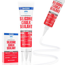 White Silicone Sealant - 150 ML/5 FL Oz Waterproof Sealant for Kitchen  Bathroo