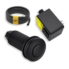 Sink Top Air Switch Kit BESTILL Matte 3.6 In Brass Button All Garbage Disposals