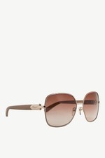 Salvatore Ferragamo SF150S Light Gold  Taupe Butterfly Sunglasses