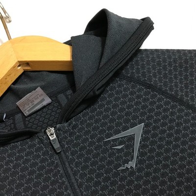 トップス  onyx v3 black hoodie RARE Gymshark Onyx V3 Compression Hoodie Black Long Sleeve 1/4 Zip Size