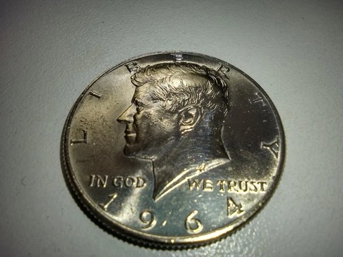 1964-D Kennedy Silver Half Dollar 50c Cents, BU, Toned Beautiful Coin See Pics