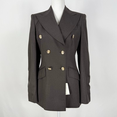 Vintage 2000s Escada Women's Wool Double Breasted Blazer Size 36 US 4 Steampunk