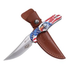 Cuchillo Full Tang MTech USA con mango de aluminio y funda de cuero