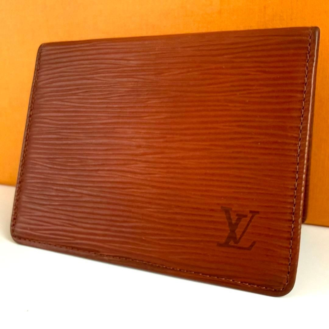 Louis Vuitton Epi Pass Case Commuter Card Case Brown From Japan