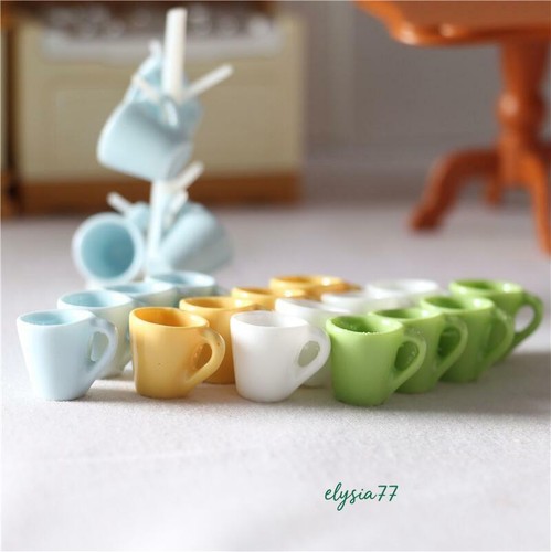 Juego de portavasos de cocina miniatura escala 1/12 estilo europeo vintage de 5 piezas - Imagen 3 de 14