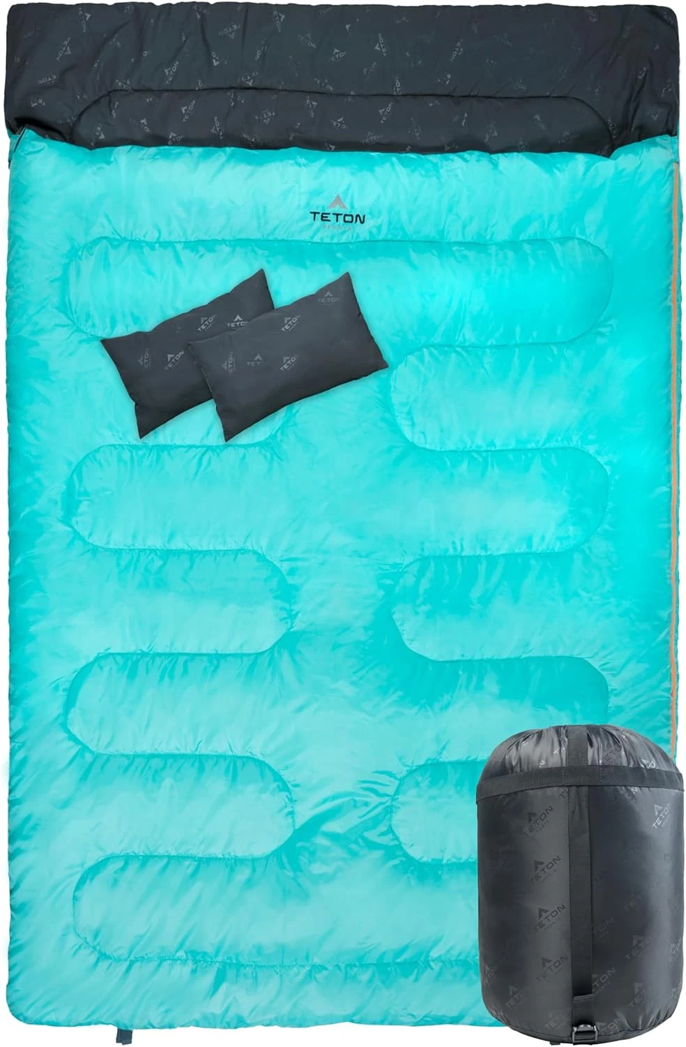 Teton Mammoth Queen Size Double Sleeping Bag- a Warm Bag the Whole Family Can En