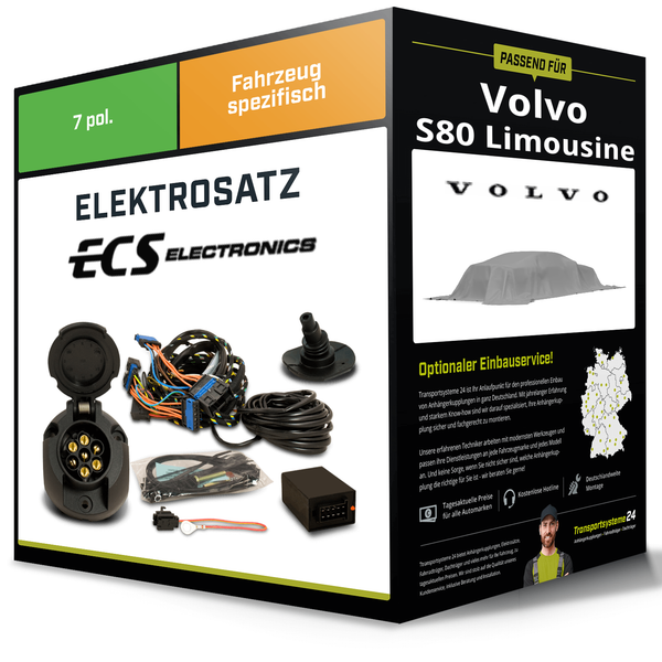 Elektrosatz 7-Pol Spezifisch für Volvo S80 Limousine 05.2004-02.2008 NEU-image