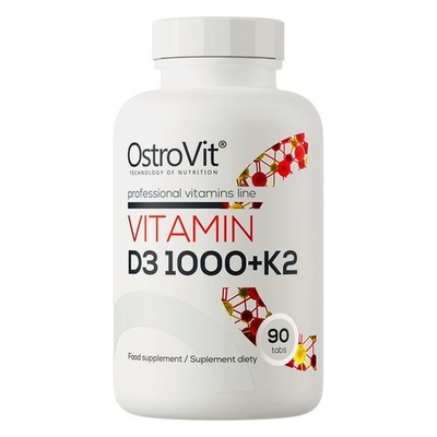 VITAMIN D3 1000 IU + K2 - 90 Tablets   Bones Teeth Muscles Health Immune System