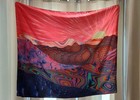 Lucid Eye Studios Trippy Trek Tapestry, Psychedelic Mountain Sunrise, Girls Room