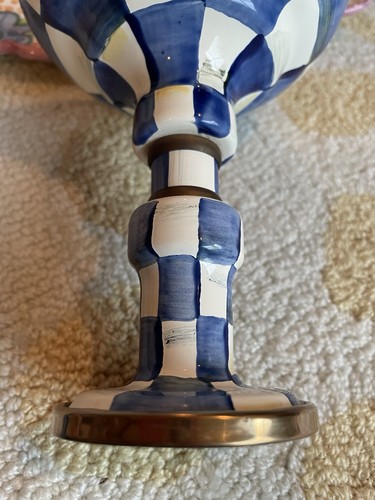 MacKenzie-Childs Royal Check Enamel Candlestick Small - Picture 12 of 15