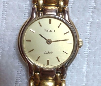 RADO LeSoir Women's Quartz Watch Gold Dial 204.3635.2 From Japan F