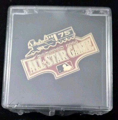 2004 MLB All-Star Game Media Press Pin Houston Astros NEW Unopened Sliding Train
