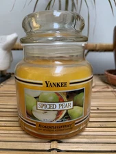 Yankee Candle 14.5 oz.  SPICED PEAR Retired Black Band Housewarmer New Old Stock