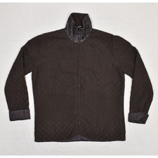Chico's Women's Full Zip Quilted Jacket Solid Polyester Brown Size 1