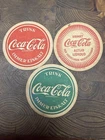 Vintage 1950s Coca Cola Coke Cardboard Coasters German Set Of 3